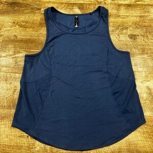 Yogalicious Navy Blue Athletic Tank Top Size Large